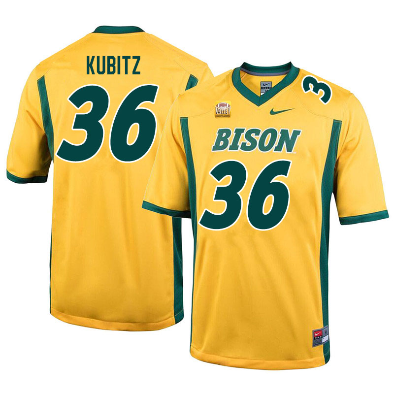 Men #36 Nick Kubitz North Dakota State Bison College Football Jerseys Sale-Yellow